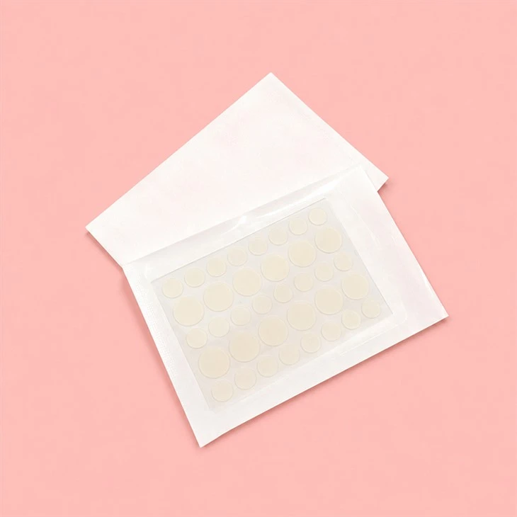 colorful hydrocolloid pimple plaster